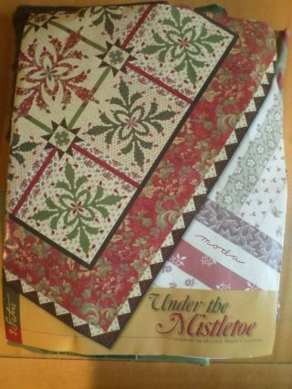 Vintage Quilt Top Kit Under The Mistletoe By 3 Sisters 80 " X80 " C