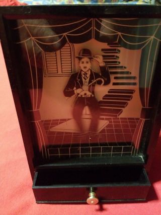 Rare Vintage 1981 Yap ' s Dancing Charlie Chaplin Music Box 3