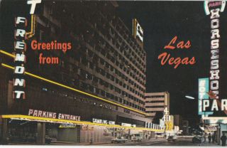 Fremont Casino Las Vegas Nevada Postcard 1960 