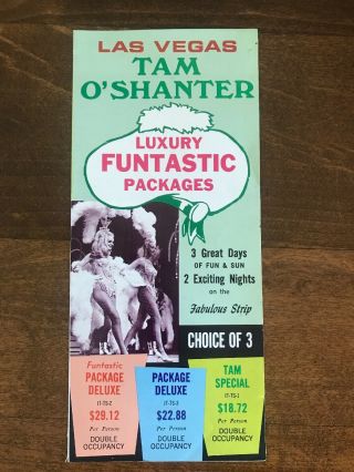 Vintage 1969 Brochure Las Vegas Tam O’shanter Motel On The Fabulous Strip