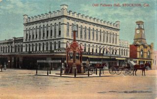 Postcard Odd Fellows Hall In Stockton,  California 115096