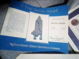 NASA 81 Kennedy Space Center Photo Rocket Columbia Lithograph Service Award Rare 4