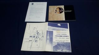 Nasa Apollo 11 1969 Letter Wernher Von Braun Signed Brochure & Lunar Celebration