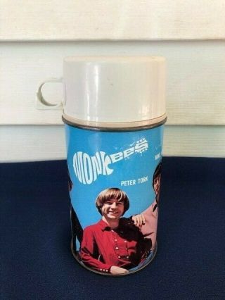 1967 Raybert Productions Monkees Lunch Box Thermos Bottle Micky Mike,  Rock Band