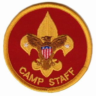 Boy Scout Official Licensed Bsa Camp Staff Red Gold 3 " Patch Emblem