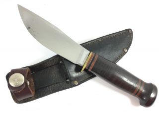 Rare 1949 - 52 Marbles Woodcraft Knife Leather W/ Bakelite Pommel,  Sheath Llx - 941