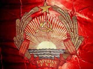 LARGE authentic russian SOVIET propaganda USSR CCCP LENIN red banner FLAG 5