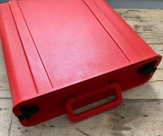 Olivetti Red Valentine Ettore Sottsass Typewriter W/ Case,  brush case 3