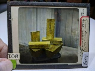 Colored Glass Magic Lantern Slide Awq 5000 Ounces Gold Johannesburg So.  Africa