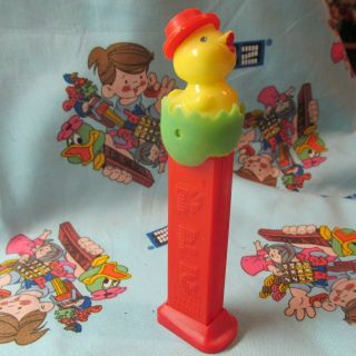 Chick In Egg " B " Pez Dispenser With Hat