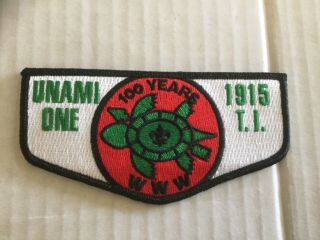 Unami Lodge 2015 Centennial 100th Anniversary Treasure Island Oa Flap