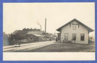 Cleveland Ny Oswego County O & W Railroad Depot Station Rppc Real Photo Postcard