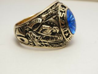 REAL GOLD 10K RING,  US Military Academy,  WEST POINT,  Ring,  1970,  SIZE 11.  75 2
