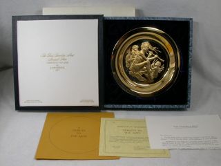 Franklin 1977 Tribute To The Arts 24k Gold Sterling Silver Collector Plate