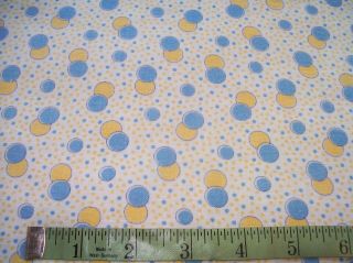 Vintage Feed Sack: Yellow And Blue Dots On Cream