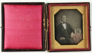 Early Occupational Daguerreotype of a Doctor with Tools,  Medical Hand tinted 2