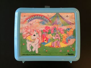 Vintage 1989 My Little Pony Hasbro Lunchbox W/ Thermos Made By Aladdin