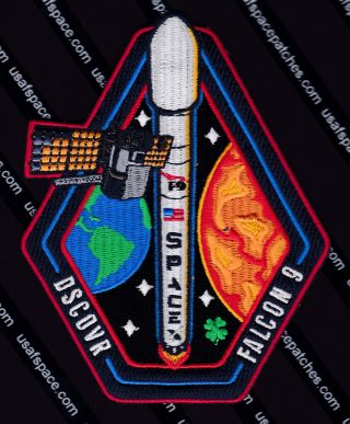 Dscovr Spacex Falcon 9 Launch Patch Noaa Usaf Nasa Satellite Space