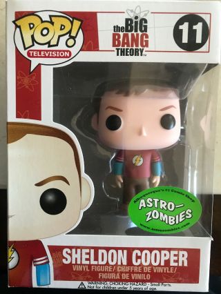 Funko Pop Sheldon Cooper 11 Astro Zombies Exclusive Big Bang Flash T - Shirt