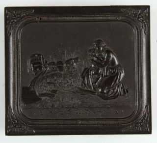 Rare Gutta Percha Union Daguerreotype Case Littlefeld Parsons.  Sixth Plate