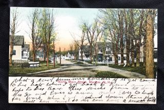 Marlow Nh North Main St View Antique Postcard 1909 Residence Neighborhood Homes