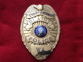 Blaine Washington Police Lieutenant Badge