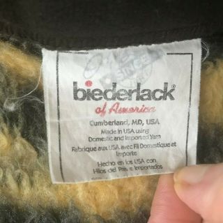 Biederlack Tiger Head Blanket Throw Brown Reversible 57 x 80 Made in USA 4