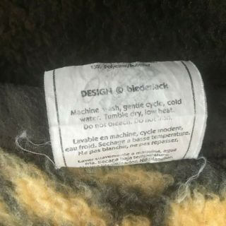 Biederlack Tiger Head Blanket Throw Brown Reversible 57 x 80 Made in USA 5