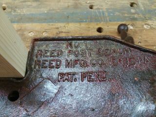 Vintage No.  1 Reed Post Bench Reed Mfg Co.  Erie PA 2