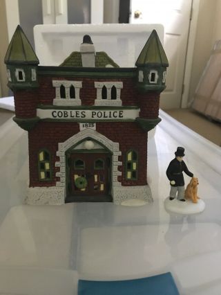 Dept.  56 Dickens Heritage Village " Cobles Police Station " With Figurine