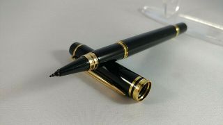 Waterman Le Man 100 Black Rollerball Pen With Gold Trims
