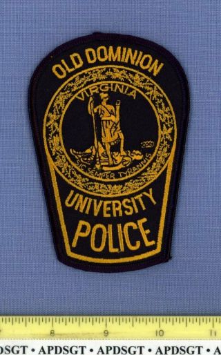 Old Dominion University Virginia Sheriff School Campus Police Patch State Seal