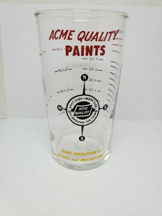 Vintage Advertising Measuring Glass - Acme Quality Paints (1093)