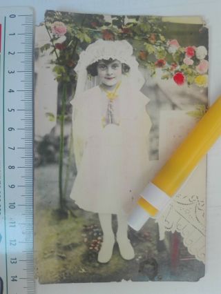 Yugoslavia Production Vintage Postcard Colorized Photo Girl Child Postkarte
