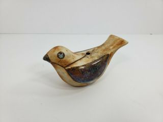 Hazel Olson Ceramic Bird Decoration Handmade 1980 Windchime Art Pottery