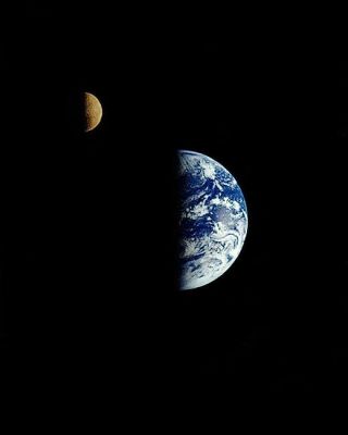 Galileo Flyby Of Earth & Moon Nasa 8x10 Silver Halide Photo Print