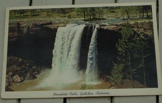 Vintage Color Photo Postcard,  Noccalula Falls,  Gadsden Alabama Vgc