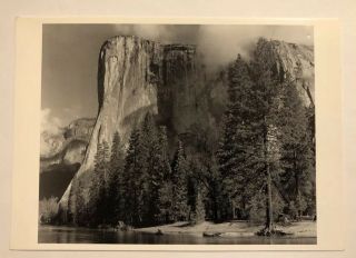 Vintage Ansel Adams Postcard,  Yosemite National Park,  El Capitan,  Ca. ,  C.  1949