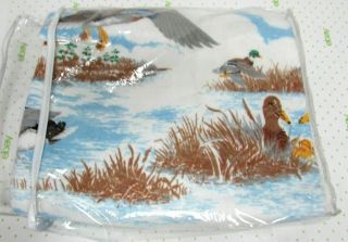 Vtg Full Size Ducks Mallard Blanket Made In Usa Beacon 1986 Polyester Acrylic