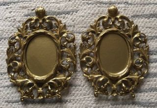 Rare Virginia Metalcrafters Brass Picture Frame 10.  75 " H X 8 ".  2 Pair,  Small