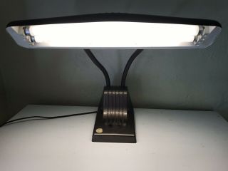 Vintage Dazor Model 1000 Mid - Century Industrial Gooseneck Desk Table Lamp Light 3