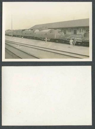 China C.  1930 Old Real Photo Card Armoured Train Soldiers Chinese Railway Station