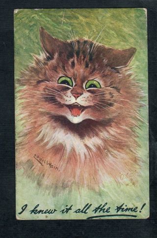 E848 Postcard Artist Louis Wain Cat