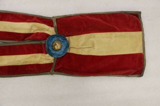RARE 1876 Philadelphia Centennial Parade Flag Sash,  Authentic Antique 13 Stars 6