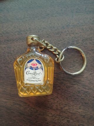 Vintage Keychain Crown Royal Whisky Bottle