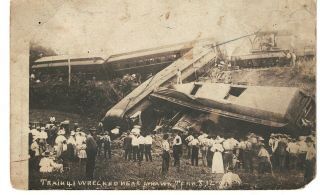 1909 Rppc Train Wreck Mohawk,  Tn Tenn Tennessee Near Greeneville And Bulls Gap