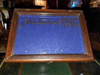 Antique John Holland Fountain Pen Display Case 1900 