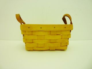 Small Longaberger Basket Leather Handles