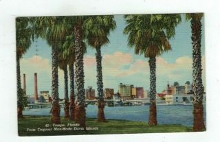 Fl Tampa Florida 1944 Linen Post Card View From Davis Islands