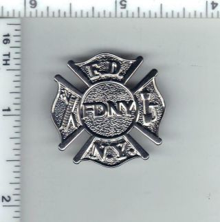 York City Fire Department 1 - Inch Antique Mini Pin - Silver Color